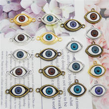 Gracetad-abalorios de halloween para fabricación de joyas, pulsera de mal de ojo, conector colgante, collar, pendiente, llavero DIY, mezcla de colores, 10 Uds. 2024 - compra barato