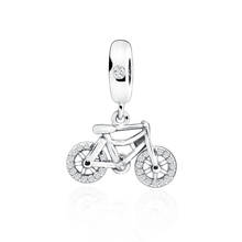 Berloque de prata esterlina 925 para mulheres, berloque de bicyle original pandora para pulseiras diy 2024 - compre barato