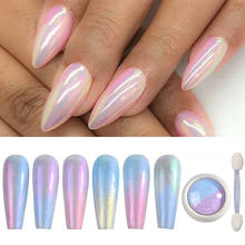 Double Color Solid Aurora Nail Powder Mermaids Chromes Mirror Pigment Nail Art Decorations Pearl Rubbing Dust Manicures Tips 2024 - купить недорого