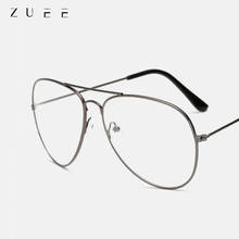Мужские и женские классические очки-авиаторы ZUEE, оправа для очков по рецепту при близорукости, оптические очки 2024 - купить недорого