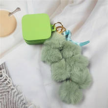 Cute Grape Plush Pendant Silicone High Quality Case For Xiaomi Mi Air2 SE Bluetooth Earphone Case Cover With Key Ring 2024 - buy cheap