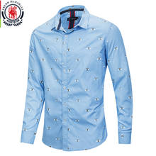 Fredd Marshall 2020 New Fashion Bee Printed Shirt Men Long Sleeve Casual Allover Print Shirt Male Slim Fit Business Shirts 223b 2024 - buy cheap