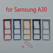 Держатель лотка для SIM-карты для Samsung Galaxy A30 A305 A305F A305FN A305G A305GN, оригинальный адаптер для карт памяти Micro SD 2024 - купить недорого