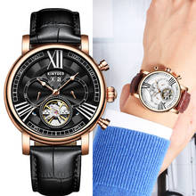 Kinyued relógio masculino de luxo, esqueleto, turbilhão, mecânico, automático, de pulso, masculino, militar 2024 - compre barato