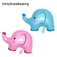 New Pink And Blue Cartoon DIY Baby Elephant Shape Aluminum Foil Balloon 6th Birthday Party Anniversary Decoration Gifts 2024 - buy cheap