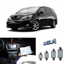 13pcs Car LED Light White Interior Lights Kit License Plate Lights For Toyota Sienna 2011-2015 Map Dome Trunk Door Lamp 2024 - buy cheap