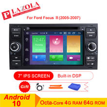 Reprodutor multimídia automotivo android 10, 2 din, para ford focus 2, fiesta, com-max, s-max, fusion transit, kuga 2002-2008, dsp, ips, tela, wi-fi 2024 - compre barato