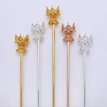 Vintage Lotus Flower Caps Fit Beads DIY Hairpins Hair Sticks Forks Hair Pin Hairpin Hair Wear Findings DIY Jewelry Accessories 2024 - buy cheap