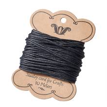 10m Black Cotton Wax Cord 1.5mm Jewelry Findings for Bracelet Necklaces Making DIY 2024 - buy cheap