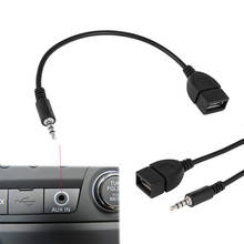 Cable auxiliar Universal de 3,5mm para coche, adaptador de convertidor de tipo Jack a USB 2,0, Cable de extensión de interfaz de disco U 2024 - compra barato