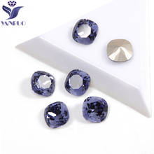 YANRUO 4470 Best Quality Jewelry Beads Tanzanite Color Cushion Cut Shape Pointback Strass 3D Glass For Nail Art Decorations Gems 2024 - buy cheap