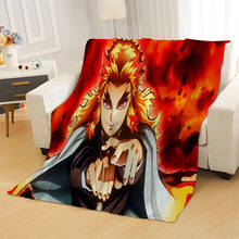 Cartoon Demon Slayer Blanket Mat Tapestry Bedspread Beach Hotel Picnic Home Travel Soft Warm Cover Boys Girl 2024 - buy cheap