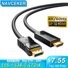 2022 DP to HDMI Cable 4K Male to Male Display Port Converter Cord DisplayPort to HDMI Cable Adapter For Projector PS4 PC HDTV 2024 - buy cheap