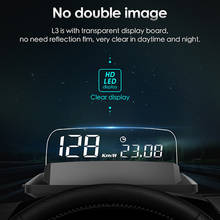 5'' Car HUD 3D Head-Up Display Overspeed/Voltage/RPM Warning Windshield Projector Security Alarm System Universal Auto OBD2 MPH 2024 - buy cheap