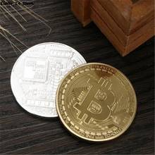 1pcs Gold Plated Bitcoin Coin Collectible Art Collection Gift Physical commemorative Casascius Bit BTC Metal Antique Imitation 2024 - buy cheap