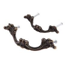 1set Retro Handle Vintage Antique Bronze Pull Europe Style 116mm/81mm Knob Cupboard Door Kitchen Cabinet Drawer Wood Jewelry Box 2024 - buy cheap
