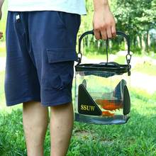 Portable EVA Fishing Bag Foldable Transparent Fishing Bucket Live Fish Box Camping Water Container Pot Fishing Tackle Storage Ba 2024 - buy cheap