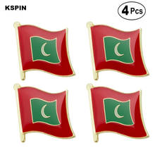 Maldives Flag Pin Lapel Pin Badge  Brooch Icons 4pcs 2024 - buy cheap