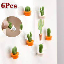 6Pcs Fridge Magnets Cute Succulent Plant Magnet Button Cactus Refrigerator Message Sticker Kitchen Tools 2024 - buy cheap