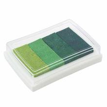 Inkpad Craft-almohadilla de sello de tinta, base de aceite, Multi gradiente, verde, 4 colores 2024 - compra barato