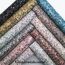 Glitterwishcome vinil granulado para laços, tecido de couro e vinil, tamanhos a4 de 21x29cm, gm3087a 2024 - compre barato