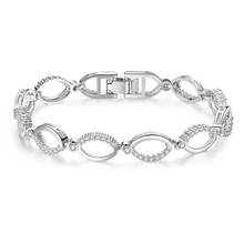 Pulsera clásica en forma de O para mujer, accesorios de moda de zirconia cúbica 3A 2024 - compra barato