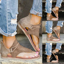 Ladies Sandals Clip Toe Flat Women Platform Pu Leather Gladiator Shoes Summer Female Flip Flop Zipper Plus Size Casual Woman 2024 - buy cheap