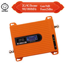 Zespemax-amplificador de sinal de celular, 2g, 4g, 70db, gsm, 900, repetidor, 4g, lte 1800, dual band, display lcd 2024 - compre barato