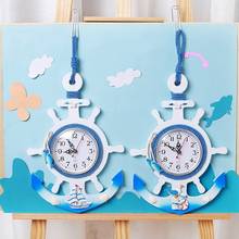 Anchor Wall Clock Beach Sea Theme Nautical Ship Wheel Rudder Steering Wheel Decor Wall Clock Hanging Home Decoration Wall Watch 2024 - buy cheap