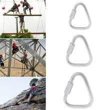 304 Stainless Steel Screw Lock Triangle Carabiner Climbing Gear Safety Snap Hook Q84C 2024 - buy cheap