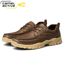 Camelo ativo novo 2020 sapatos masculinos de couro genuíno moda definir pé macio leve respirável sapatos casuais homens mocassins 2024 - compre barato