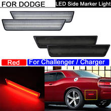 Refletor de luz led para para-choque traseiro, 2 peças, lâmpada vermelha de aviso de estacionamento para dodge challenger 2008-2014, para carregador 2011-2014 2024 - compre barato