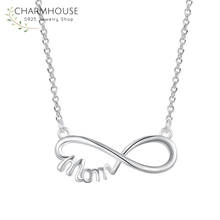 Pure Silver 925 Necklaces For Women Collier Femme Infinity Mom Pendant & Necklace Chains Fashion Jewelry Mother's Day Gifts 2024 - buy cheap