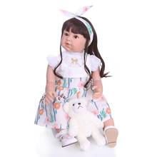 80cm Handmade Baby reborn girl Dolls Realistic Soft Silicone Reborn Toddler Dolls Lifelike Vinyl Princess Dolls Toys gift 2024 - buy cheap