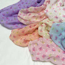 Dress Chiffon Swissdot Handmade Craft Tissue Doll Cloth Tilda Flower Printed Soft fabric dress material 2024 - buy cheap