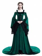 Vestido de princesa palácio medieval, fantasia para cosplay, dia das bruxas, tamanho grande 4xg 5xl, cosplay, halloween, mulheres adultas 2024 - compre barato