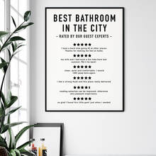 Лучшая Картина на холсте ванной комнаты в городском стиле, забавные плакаты и принты в виде правила ванной комнаты, картина в виде туалета, домашний декор 2024 - купить недорого