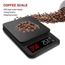 Balança de café digital inteligente, 5kg/0.1g, com temporizador, 3kg/0.1g, multi-funcional, eletrônica, alimentos, pote de café 2024 - compre barato