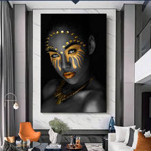 Contemplador de pintura a óleo sobre tela, preta, africana, nude, feminina, cartazes e impressões, imagem de arte de parede escandinavo para sala de estar 2024 - compre barato