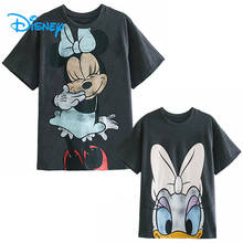Disney T-Shirt Minnie Mouse Daisy Duck Cartoon T Shirt Women Vintage Harajuku Tshirt O-Neck Short Sleeve Female Casual Tee Tops 2024 - buy cheap