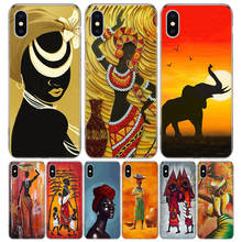 Африканский женский чехол для телефона Apple Iphone 11 13 12 X Xs Pro Max Mini XR 7 8 6 6s Plus 5S 5 SE + чехол для мобильного телефона 2024 - купить недорого