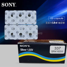 Sony 100 baterias de botão de célula srpulso, 337 peças, grão único, moeda 1.55v óxido de prata, bateria 623 dpisca-relógio 2024 - compre barato