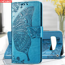 Butterfly Flower Leather Case For Samsung Galaxy S10 S9 S8 Note10 Plus S7 Edge A10 A20e A30 A40 A50 A60 A70 J4 J6 A7 A9 A8 2018 2024 - buy cheap