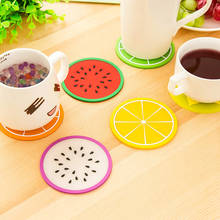 Creative 8.8cm Fashion Fruit Coaster Colorful Silicone Cup Drinks Holder Mat Fruit Shapes Coaster Coffee Pads Tableware Placemat 2024 - buy cheap