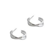 Real 925 sterling silver cross stud earrings for women fine jewelry,minimalist silver 925 circle earings woman gold color earing 2024 - buy cheap