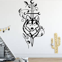 Americano-estilo lobo adesivos de parede personalizado criativo para crianças quartos decoração de festa em casa papel de parede 2024 - compre barato