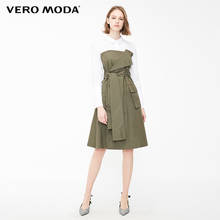 Vero Moda Women's Fake Two-piece Shirt Lace-up Splice A-line Dress | 3191SZ505 2024 - buy cheap