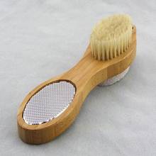 4-in-1 Multi-Use Foot Care Brush Pumice Metal File Scrubber with Wooden Handle Exfoliator Dead Skin Callus Remover 2024 - buy cheap