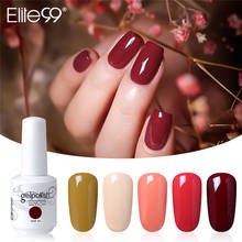 Elite 99-esmalte de gel uv de 15ml, semipermanente com led uv, para cobertura superior e pedicure, conjunto de presente para manicure e pedicure, (5 pçs) 2024 - compre barato