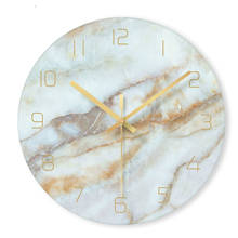 White Marbled Wall Clock Home Decor Wall Clocks Modern Design Kitchen Clock Living Room Decoration Large 3D Hanging Watch reloj 2024 - buy cheap